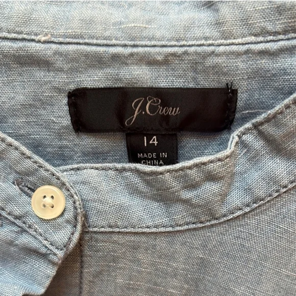 J.Crew Blue Button-Up Shirt - Picture 2 of 2